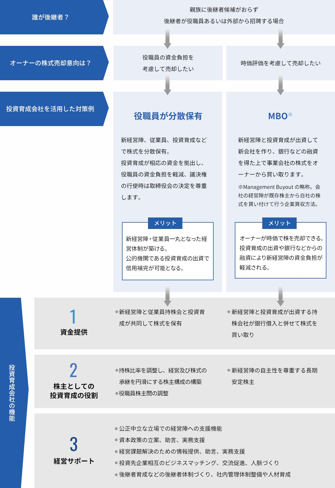 投資育成会社を活用した対策例と機能